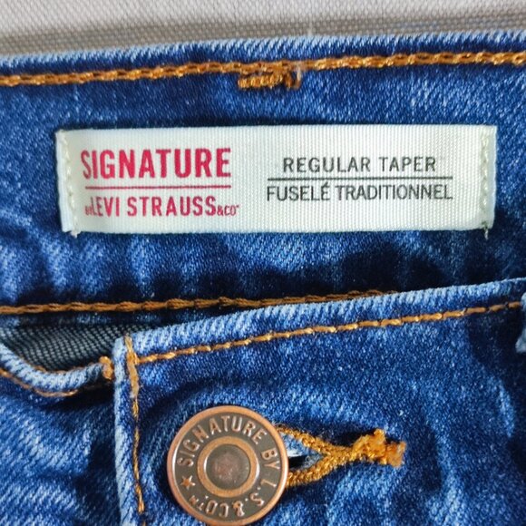 Signature by Levi Strauss jeans men's size W29/L30 (28) denim blue Regular Taper - Picture 6 of 15